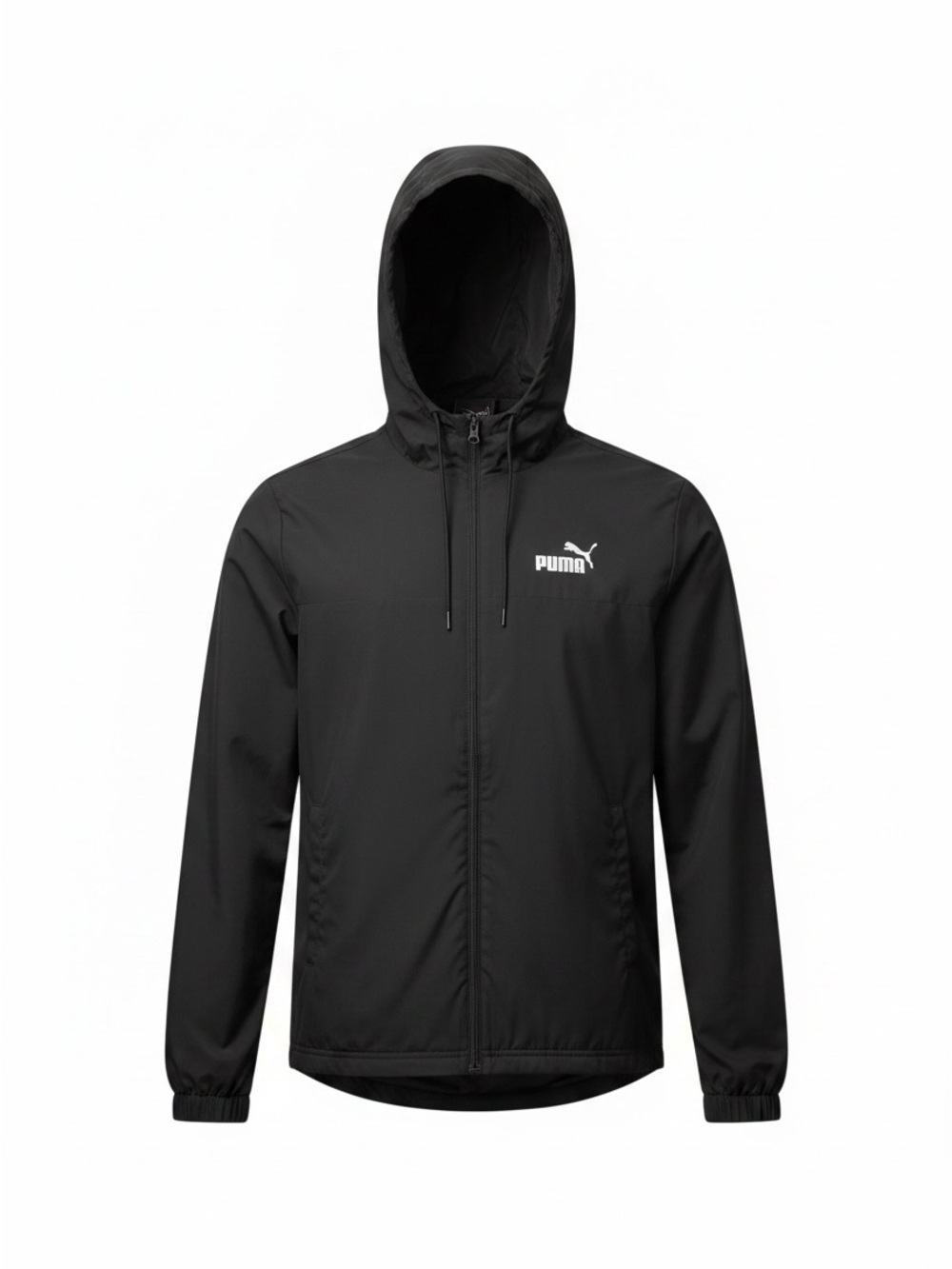 Puma Black Hooded Lightweight Windbreaker Jacket